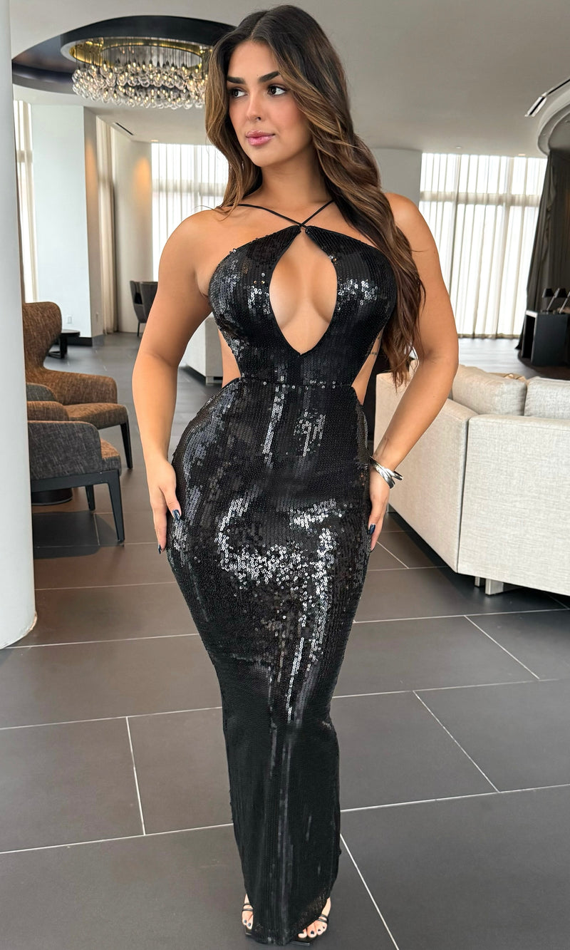 JUANA SEQUIN MAXI DRESS