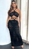 WENDY SEASHELL CROCHET KNIT MAXI