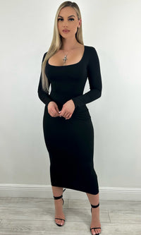 VIVIANA ESSENTIAL MAXI DRESS (BLACK)