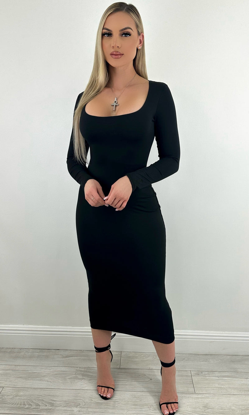 VIVIANA ESSENTIAL MAXI DRESS (BLACK)