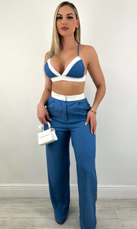 BEATRIZ DENIM PANT SET