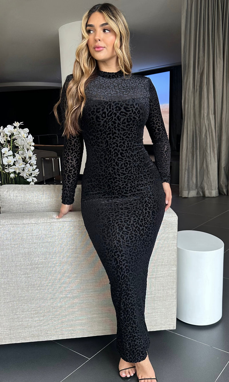 PAIGE SUEDE LEOPARD MAXI