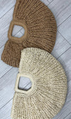 TURKS FAUX STRAW HANDLE BAG (IVORY)