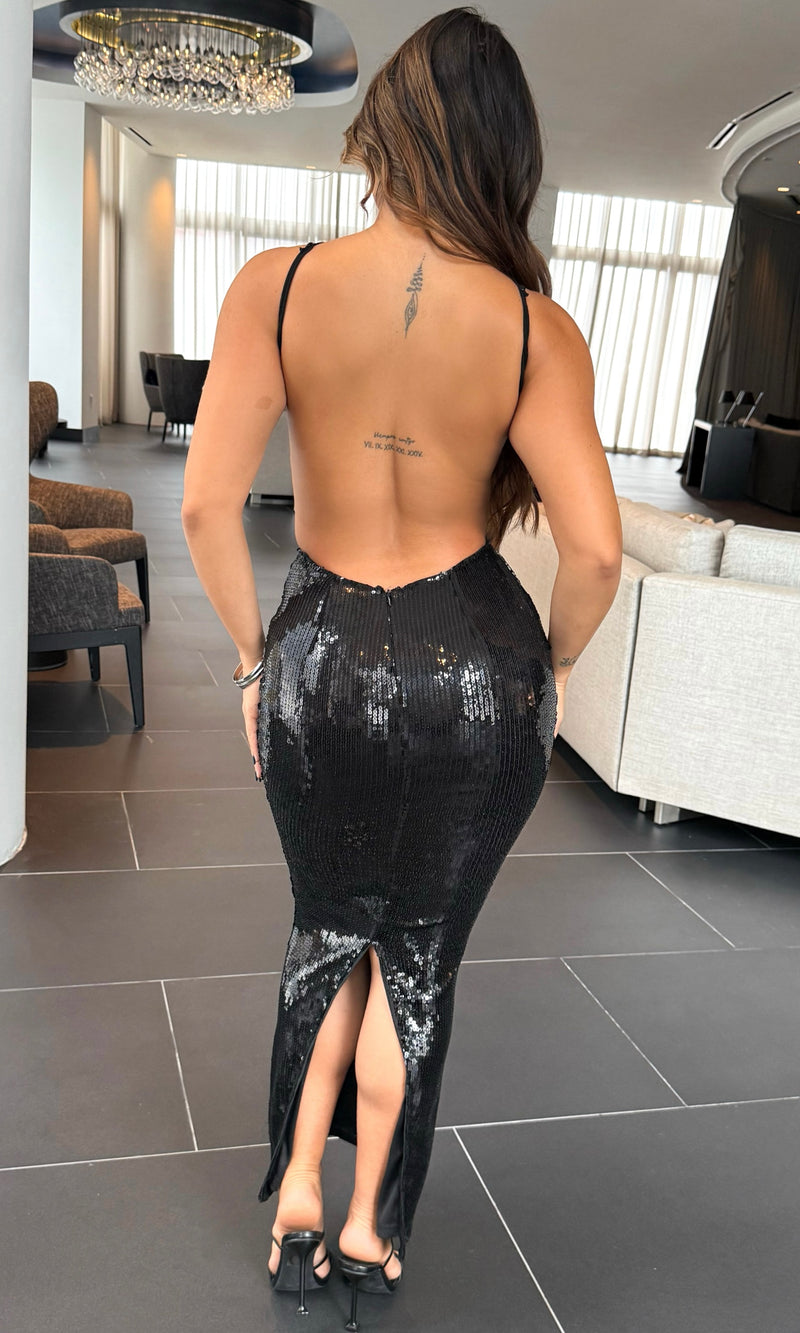 JUANA SEQUIN MAXI DRESS