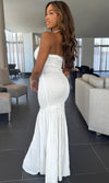 YESENIA SMOCKED RUFFLE MAXI DRESS