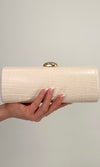CROC LEATHER BAG (IVORY)