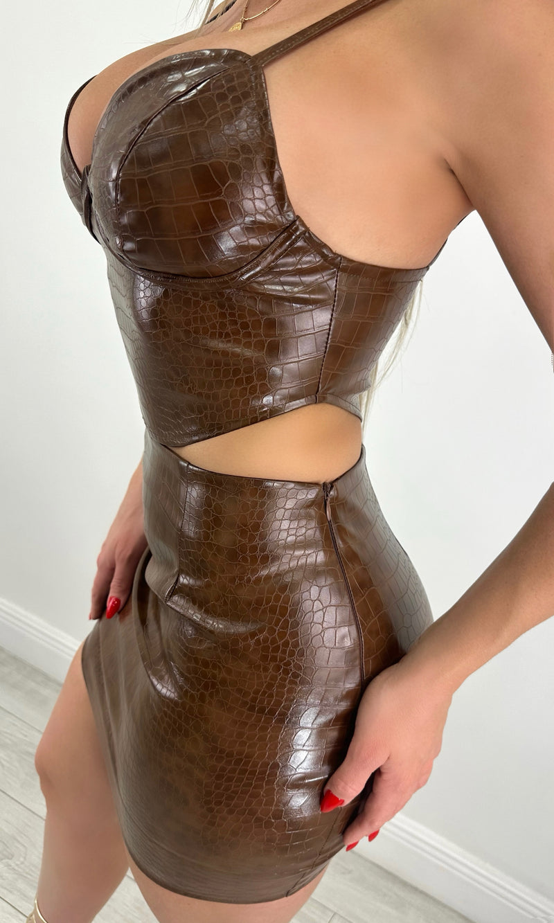 TANYA CROC SKIRT SET