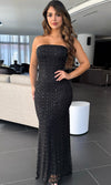RITA STRAPLESS RHINESTONE MAXI DRESS