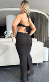 ROSE CROCHET KNIT MAXI (BLACK)