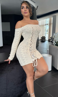 HILARY CABLE-KNIT MINI DRESS