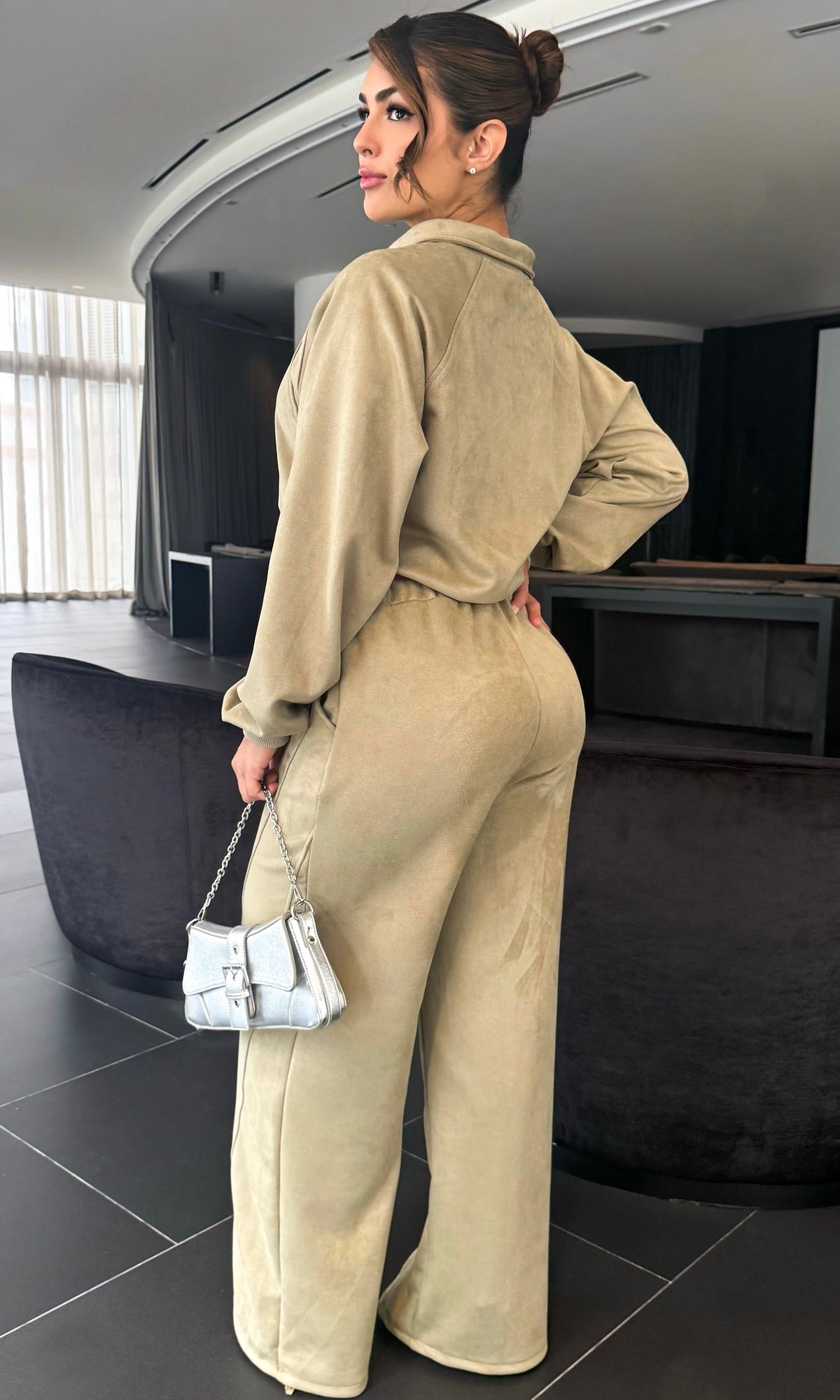 TRACY SUEDE JOGGER SET