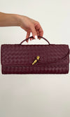 WOVEN CLUTCH (WINE)