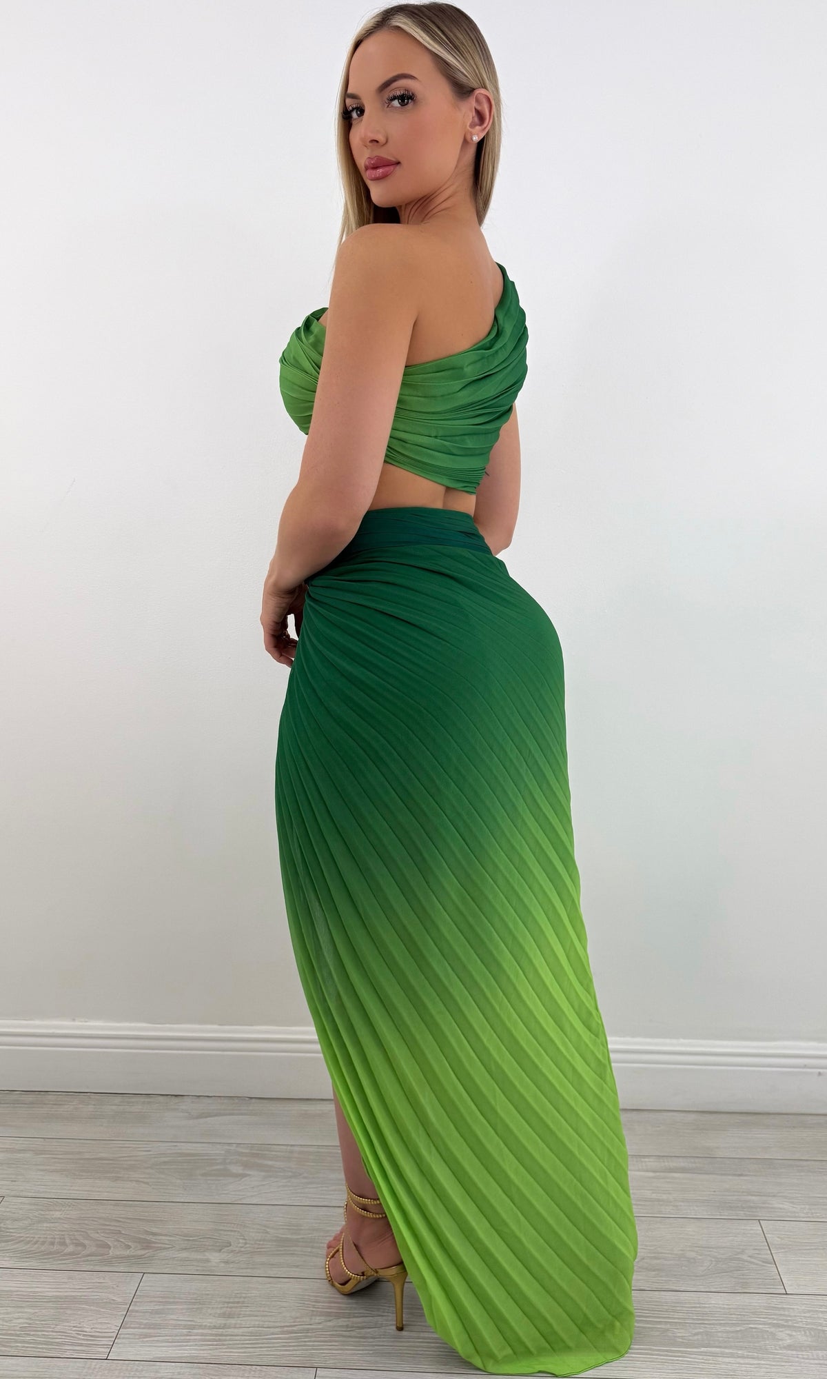 CLARIBEL OMBRE PLEATED SKIRT SET