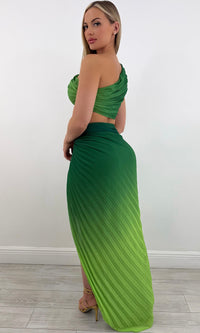 CLARIBEL OMBRE PLEATED SKIRT SET