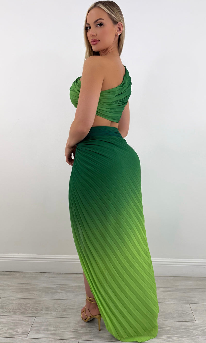 CLARIBEL OMBRE PLEATED SKIRT SET