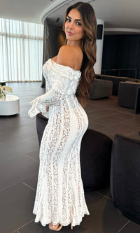 GRACIELA OFF-SHOULDER LACE MERMAID MAXI (WHITE)