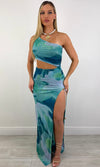 ROCIO ASYMMETRICAL MAXI DRESS (BLUE)