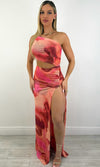 ROCIO ASYMMETRICAL MAXI DRESS (CORAL)