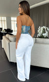 DREW FLORAL TAPESTRY BUSTIER CORSET
