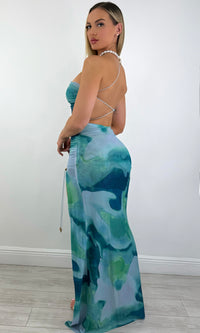 ROCIO ASYMMETRICAL MAXI DRESS (BLUE)