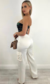 JIANNI SILK CARGOS (CHAMPAGNE)