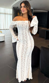 GRACIELA OFF-SHOULDER LACE MERMAID MAXI (WHITE)