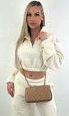 CAROLINA ESSENTIAL CROPPED SWEATSHIRT (CREAM)