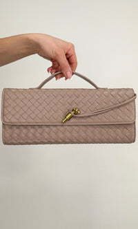 WOVEN CLUTCH (BEIGE)
