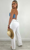LISA LINEN PANTS (WHITE) - Elite Styles Boutique