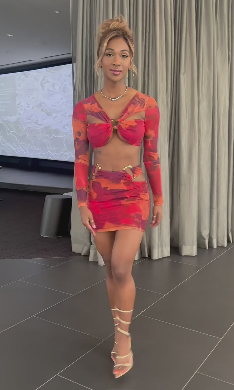 JESSY MESH SKIRT SET