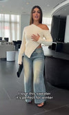 TRISHA ASYMMETRIC RIBBED KNIT TOP