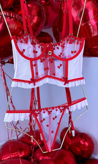 HEARTS RACING BUSTIER SET - Elite Styles Boutique