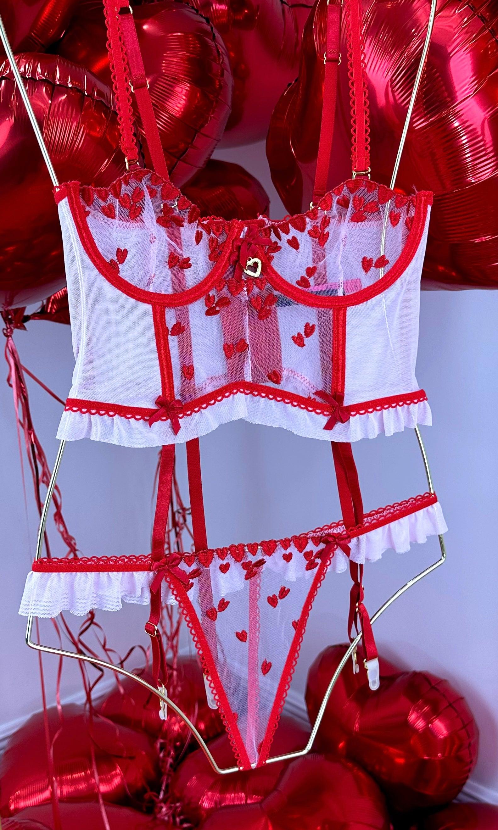 HEARTS RACING BUSTIER SET - Elite Styles Boutique