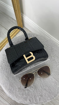 BOSSY HANDBAG BLACK (2 SIZES) - Elite Styles Boutique
