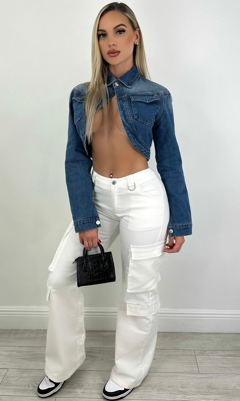 LIZZIE DENIM CROP - Elite Styles Boutique